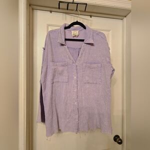 Fantastic Fawn Lavender Button Down Shirt